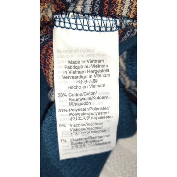 Madewell Cropped Top Striped Camisole Women's XL Teal Knit Store Tag Stretchy - Picture 6 of 13